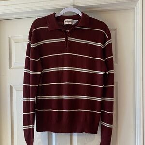 McGregor vintage  Maroon and White Striped Sweater Sz M.  Box2